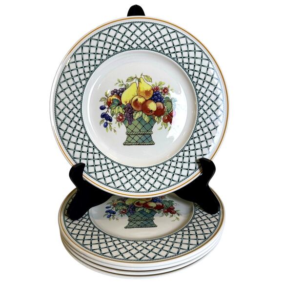 Villeroy & Boch 'Basket' Germany Vitro Porzellan 10.5" DInner Plates-Set of 5 - Picture 3 of 5